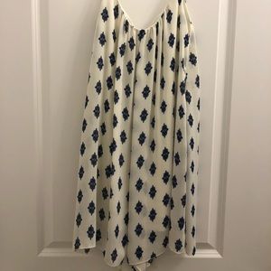 Off white with blue detail summer dress